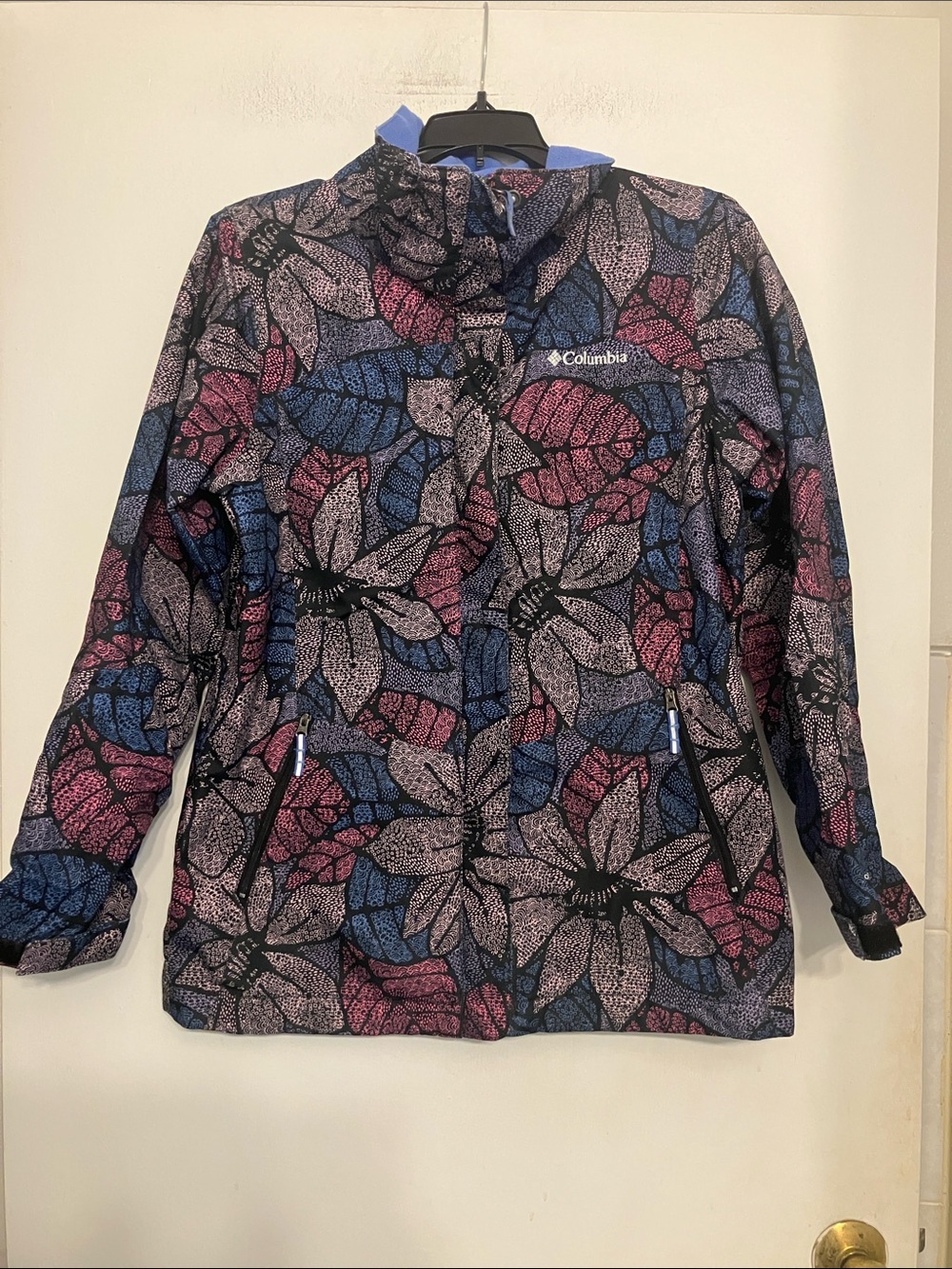 Columbia interchange (shell) jacket floral print girls large